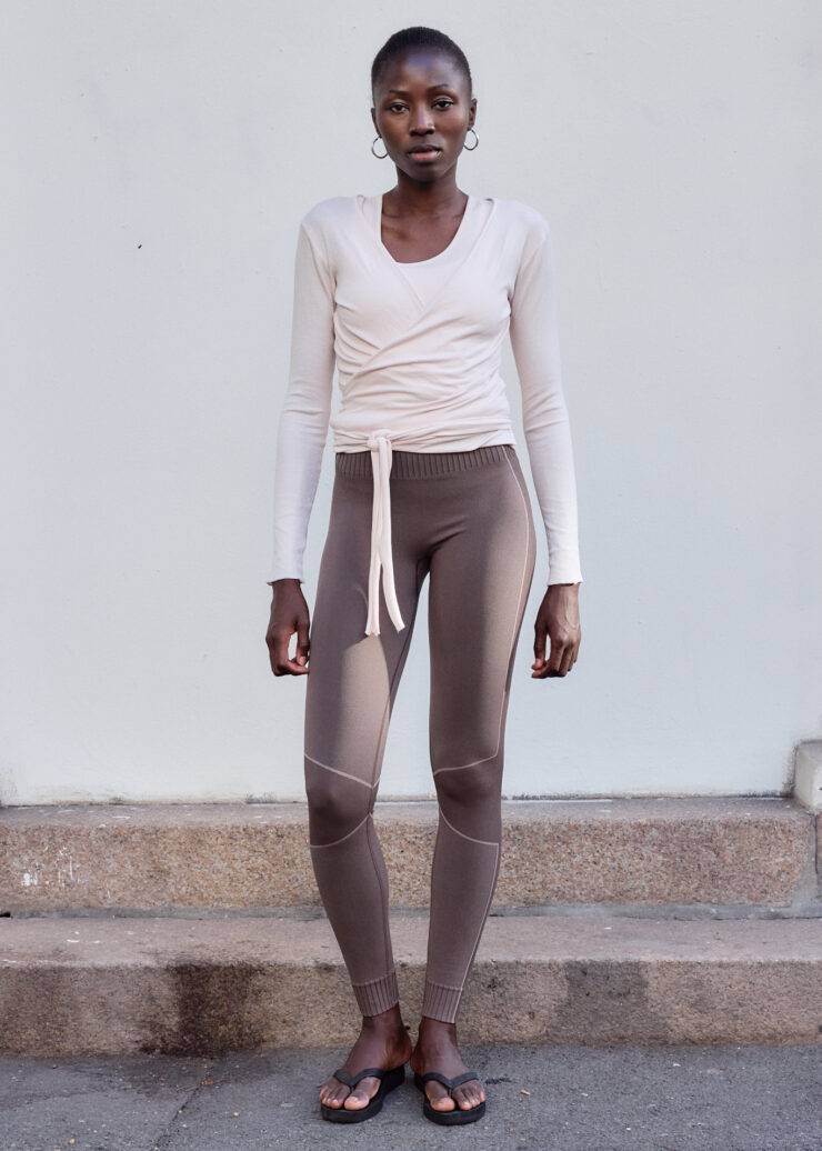 Basic Wrap Sweater, Pale Rose