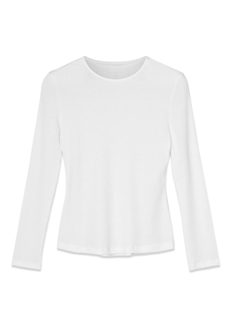 Soft Rib Longsleeve, Pure White