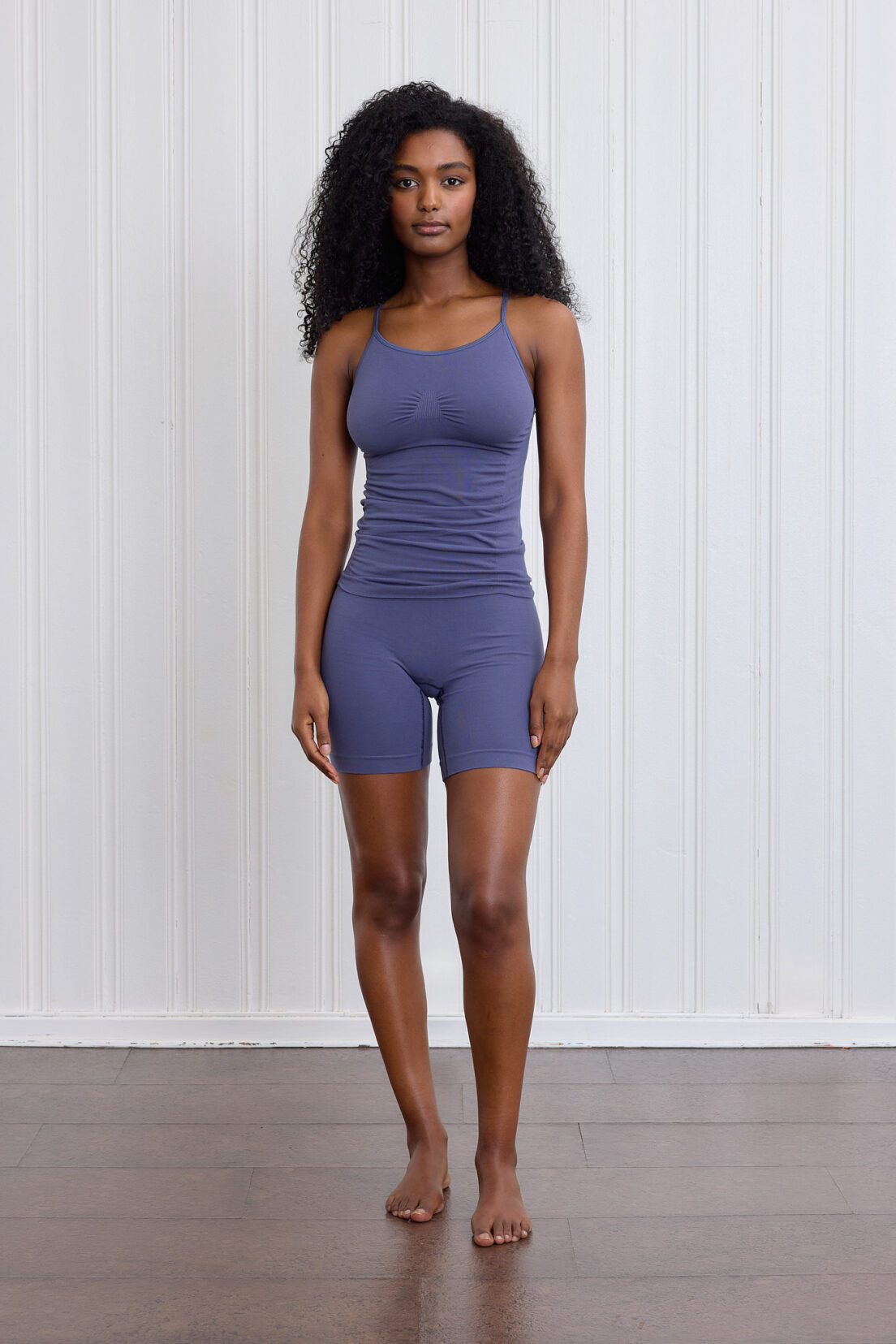 Bamboo Shorts 6 inch washed blue front