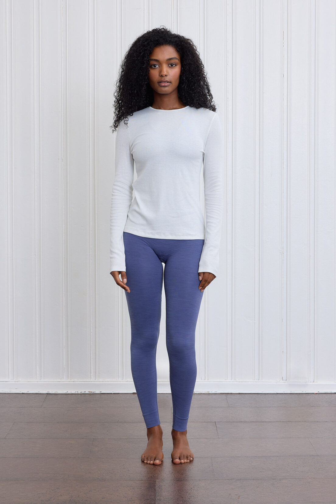 Soft Rib Longsleeve.Pure White frontjpg